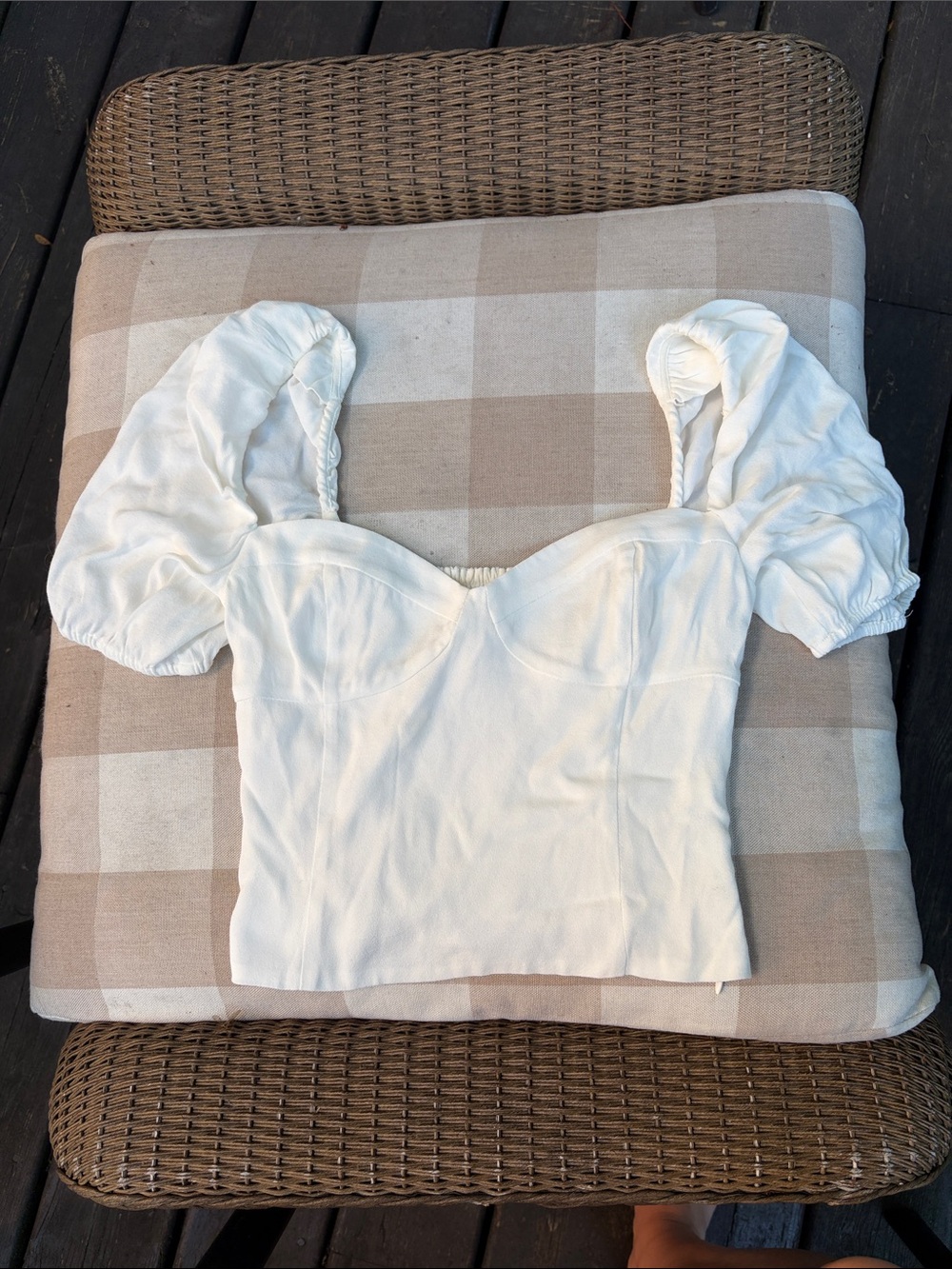 Wilfred Novella Shortsleeve Blouse in Light Birch (white)